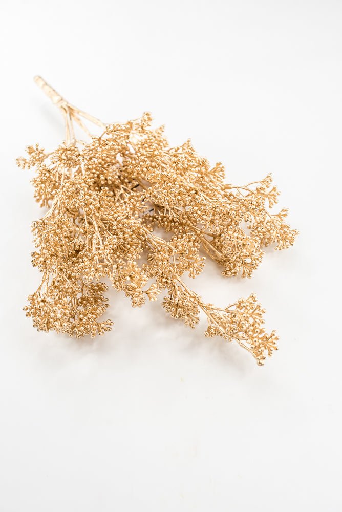 Artificial Gold Glittered Seeds Bush - 16" - Greenery MarketArtificial FloraXG969-GO