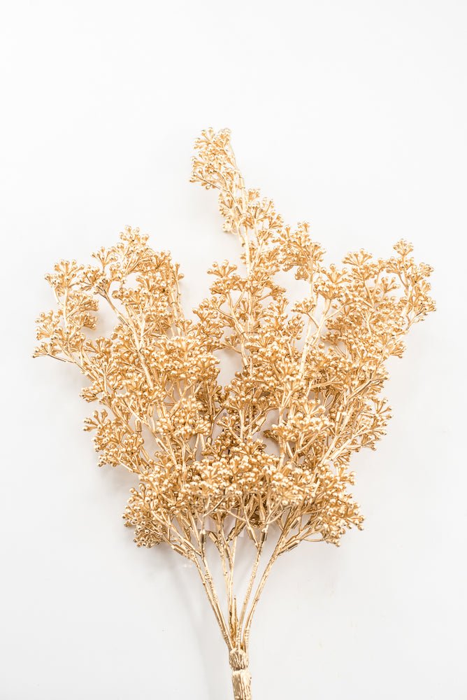 Artificial Gold Glittered Seeds Bush - 16" - Greenery MarketArtificial FloraXG969-GO