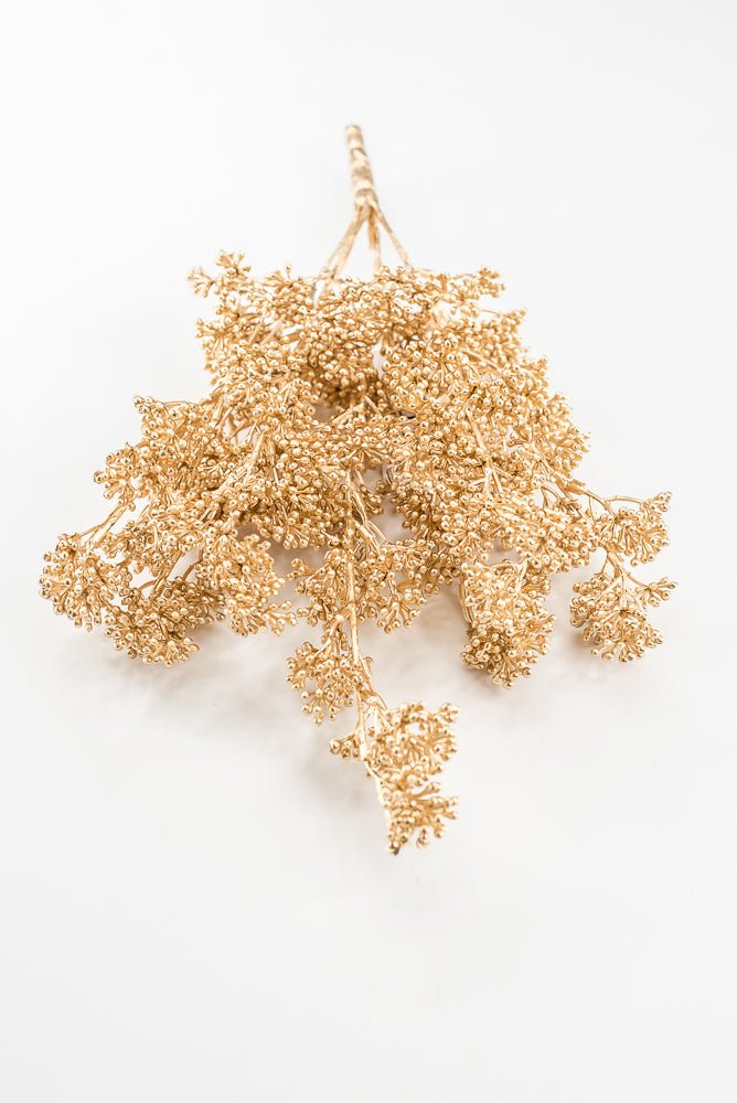 Artificial Gold Glittered Seeds Bush - 16" - Greenery MarketArtificial FloraXG969-GO