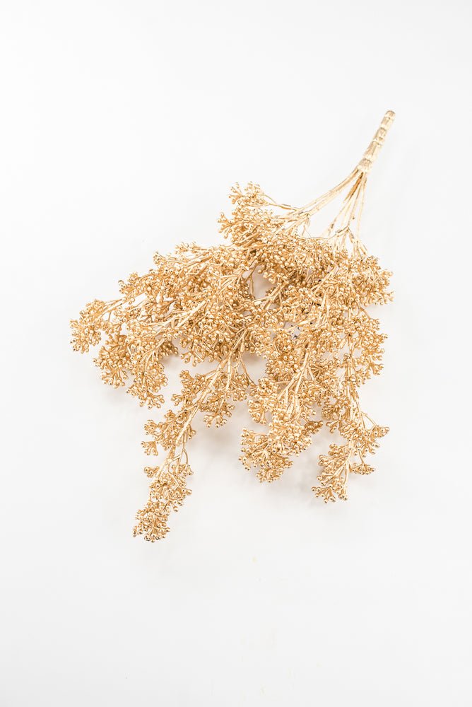 Artificial Gold Glittered Seeds Bush - 16" - Greenery MarketArtificial FloraXG969-GO