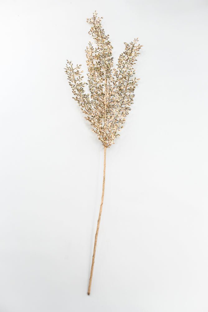 Artificial Gold Glittered Sequin Leaf Spray - 32" - Greenery MarketArtificial FloraXG1120-GO