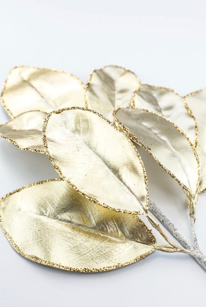 Artificial Gold Magnolia Leaf Spray - 24" - Greenery MarketArtificial Flora85103-GOLD