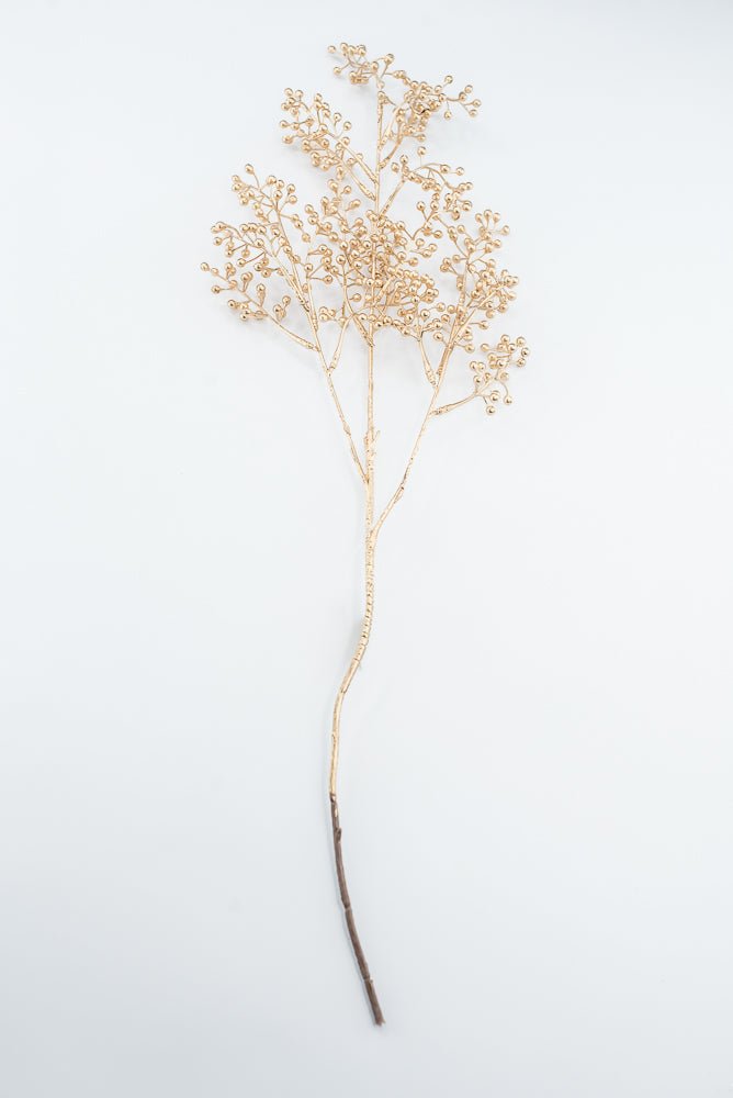 Artificial Gold Metallic Berry Spray - 29" - Greenery MarketArtificial Flowers216277