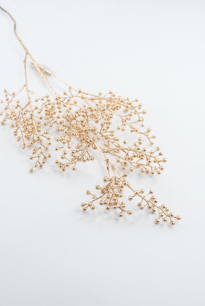 Artificial Gold Metallic Berry Spray - 29" - Greenery MarketArtificial Flowers216277