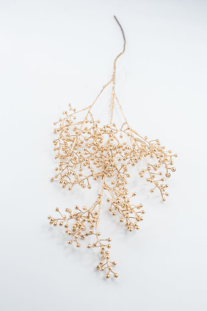 Artificial Gold Metallic Berry Spray - 29" - Greenery MarketArtificial Flowers216277