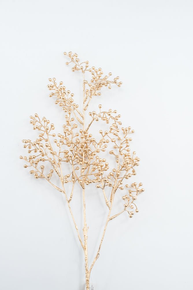 Artificial Gold Metallic Berry Spray - 29" - Greenery MarketArtificial Flowers216277