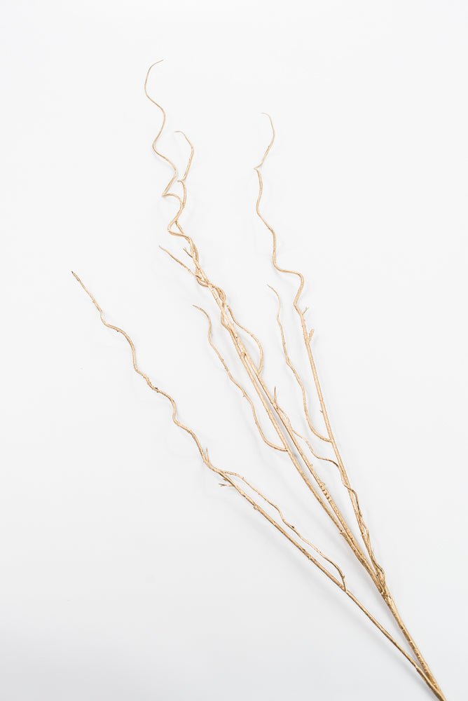Artificial Gold Metallic Branch Twig Spray - 47" - Greenery MarketArtificial Flora86903GD