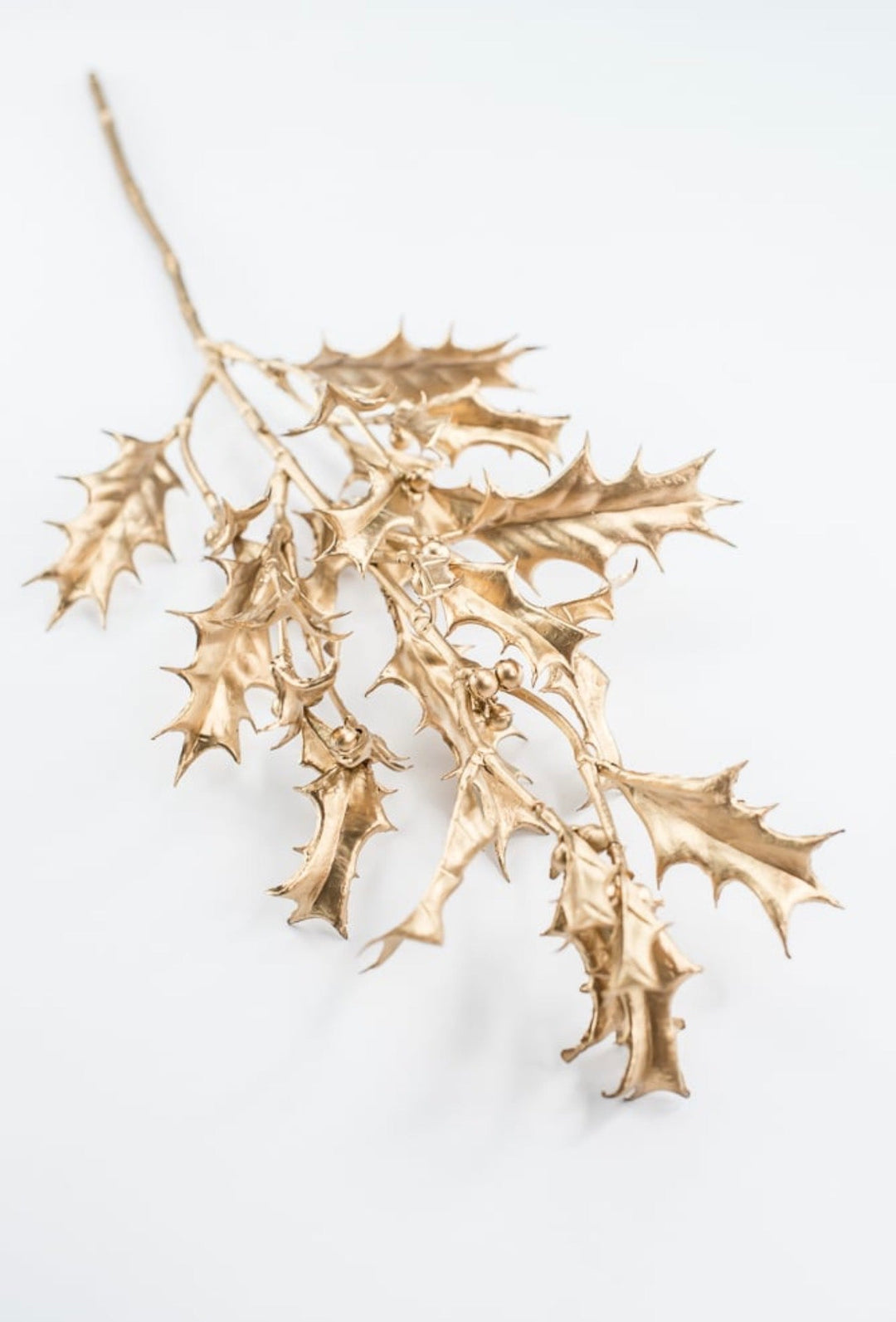 Artificial Gold Metallic Holly Spray - 22" - Greenery MarketArtificial Flora86906GD