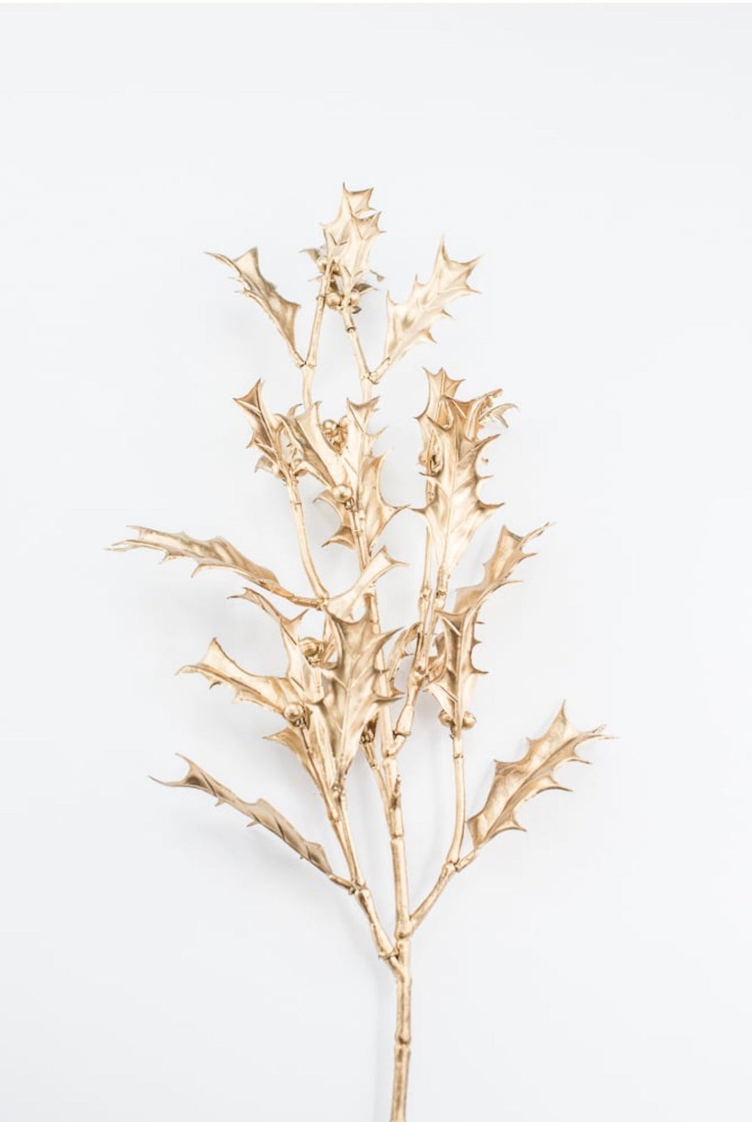 Artificial Gold Metallic Holly Spray - 22" - Greenery MarketArtificial Flora86906GD