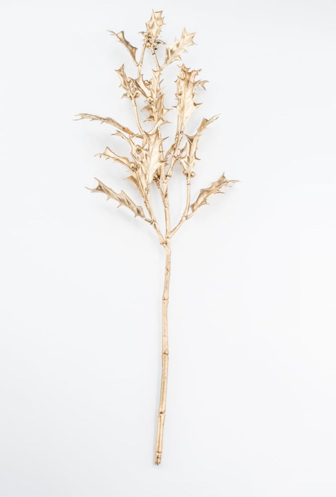 Artificial Gold Metallic Holly Spray - 22" - Greenery MarketArtificial Flora86906GD
