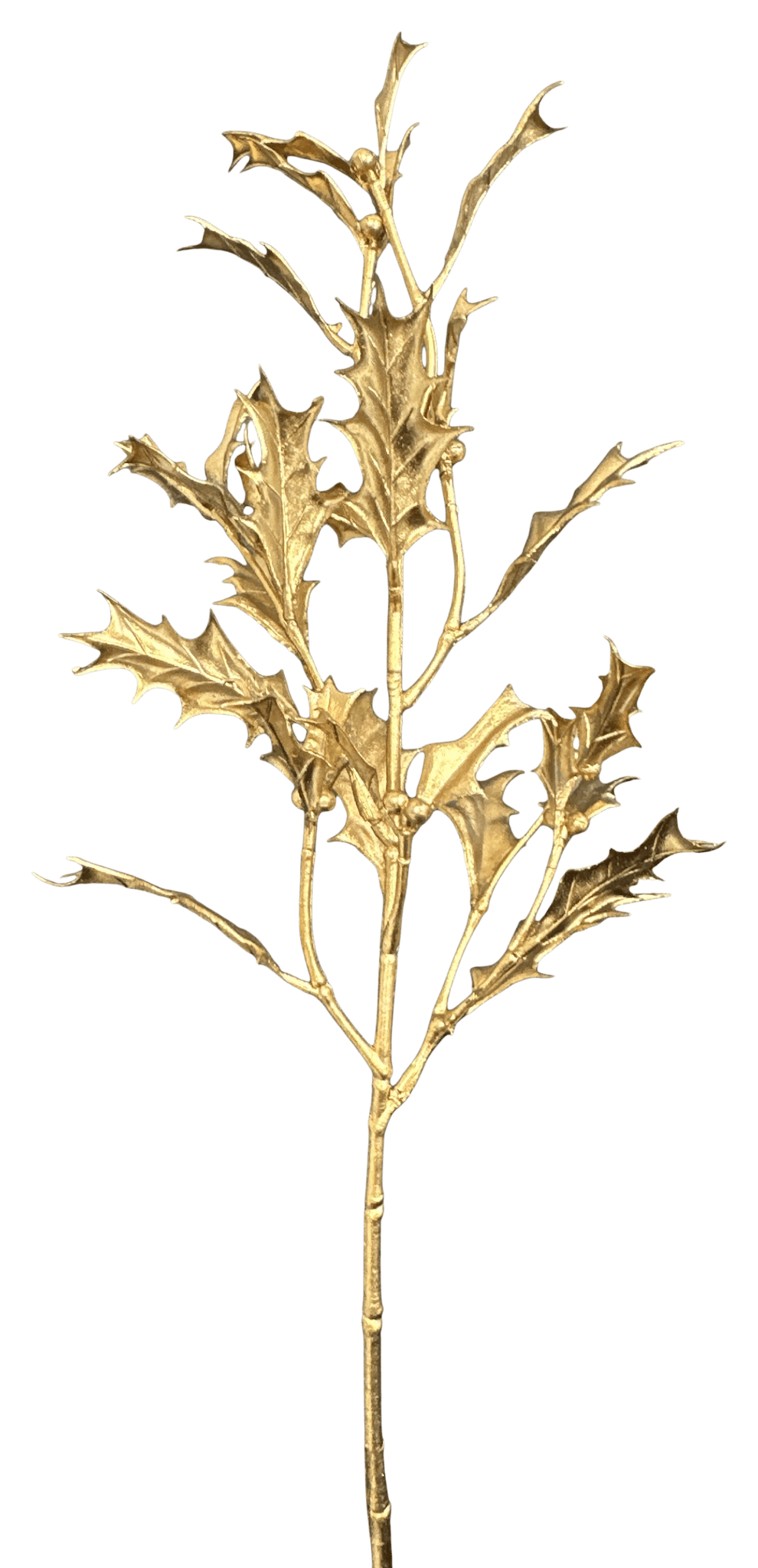Artificial Gold Metallic Holly Spray - 22" - Greenery MarketArtificial Flora86906GD