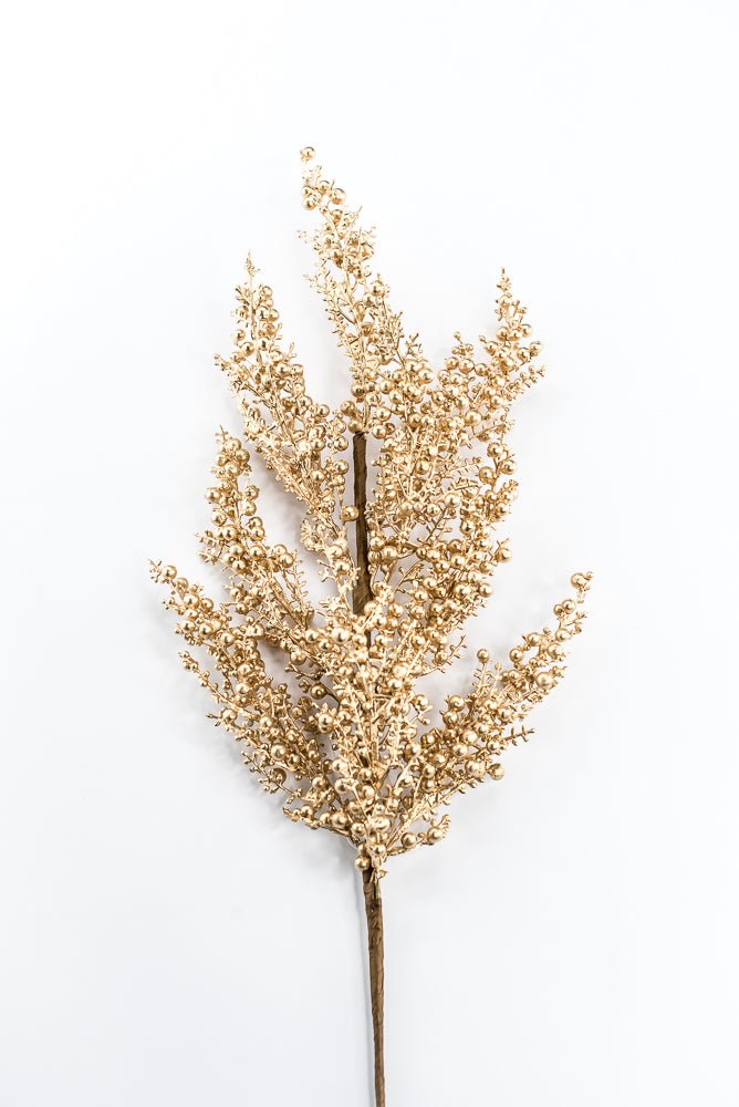Artificial Gold Mini Berry Spray - 26" - Greenery MarketArtificial Flora32257-GOLD