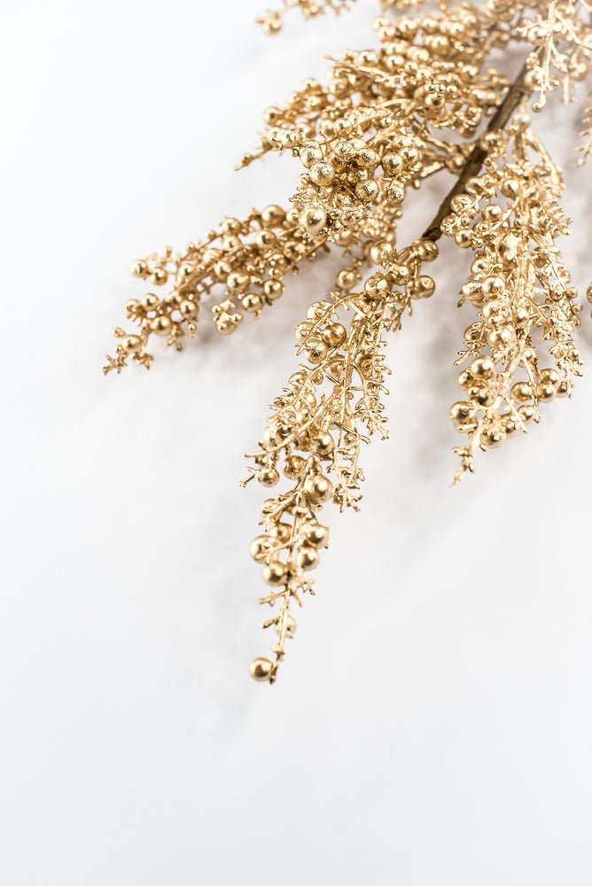 Artificial Gold Mini Berry Spray - 26" - Greenery MarketArtificial Flora32257-GOLD