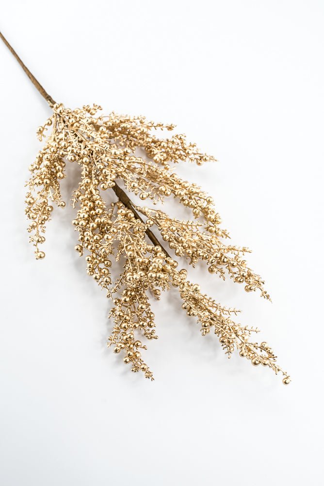 Artificial Gold Mini Berry Spray - 26" - Greenery MarketArtificial Flora32257-GOLD
