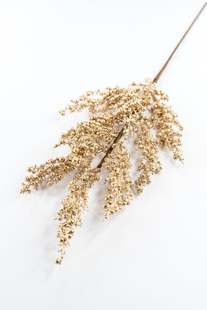 Artificial Gold Mini Berry Spray - 26" - Greenery MarketArtificial Flora32257-GOLD