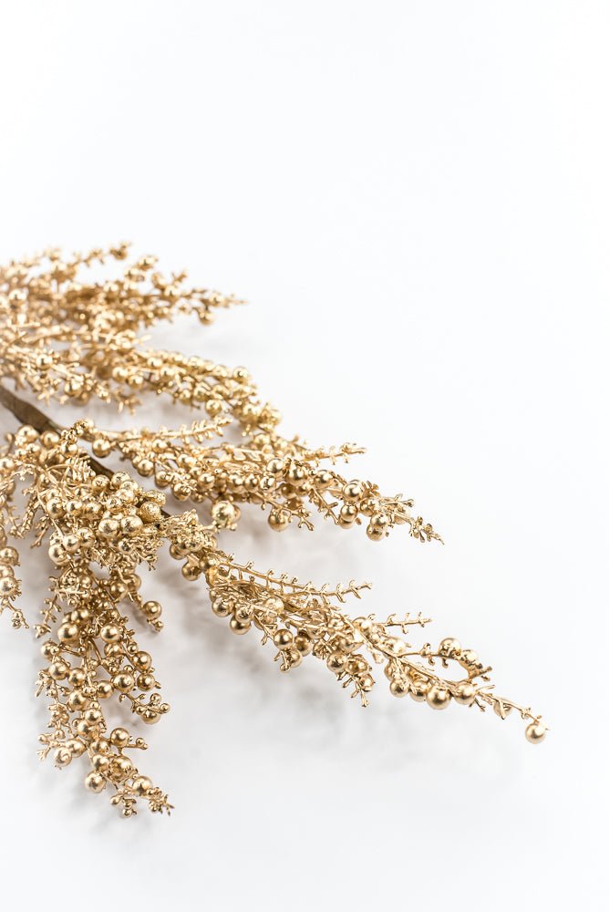 Artificial Gold Mini Berry Spray - 26" - Greenery MarketArtificial Flora32257-GOLD