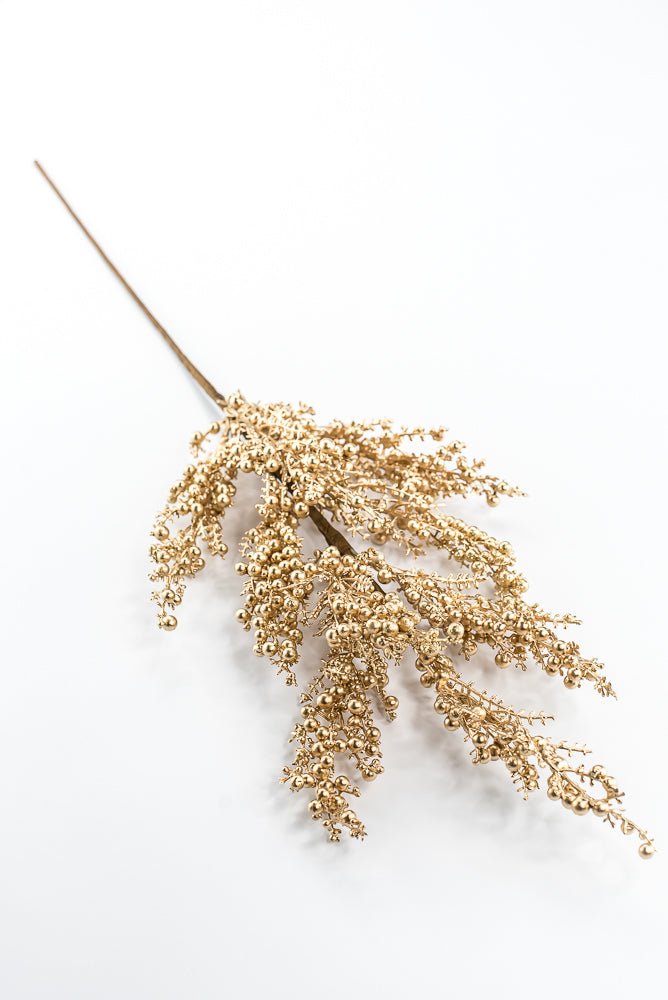 Artificial Gold Mini Berry Spray - 26" - Greenery MarketArtificial Flora32257-GOLD