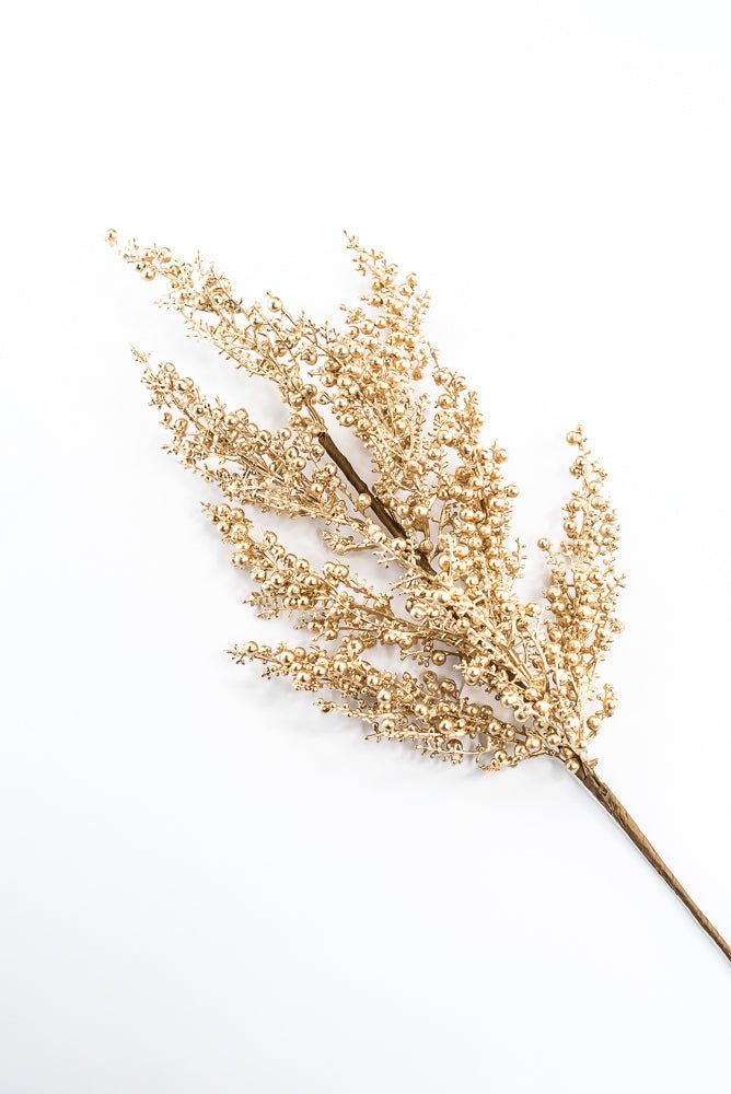 Artificial Gold Mini Berry Spray - 26" - Greenery MarketArtificial Flora32257-GOLD
