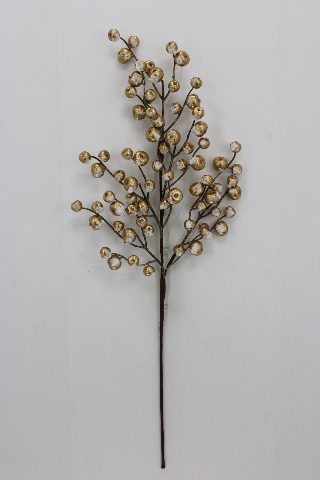 Artificial Gold Mini Crabapple Spray With Snow - 30" - Greenery MarketArtificial Flora85761-GOLD