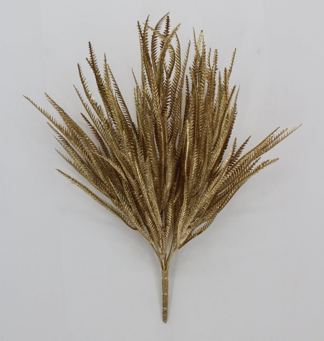 Artificial Gold Plastic Fern With Glitter Bush - 21" - Greenery MarketArtificial Flora85796-GOLD