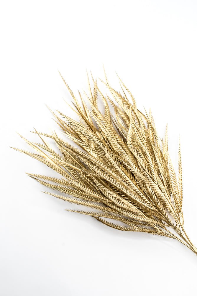 Artificial, Gold, Saw Tooth With Glitter Bush - 21" - Greenery MarketArtificial Flora85796-GOLD