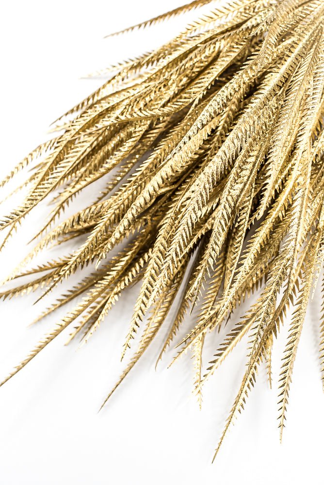 Artificial, Gold, Saw Tooth With Glitter Bush - 21" - Greenery MarketArtificial Flora85796-GOLD