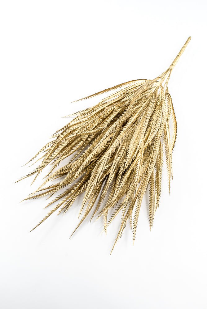 Artificial, Gold, Saw Tooth With Glitter Bush - 21" - Greenery MarketArtificial Flora85796-GOLD