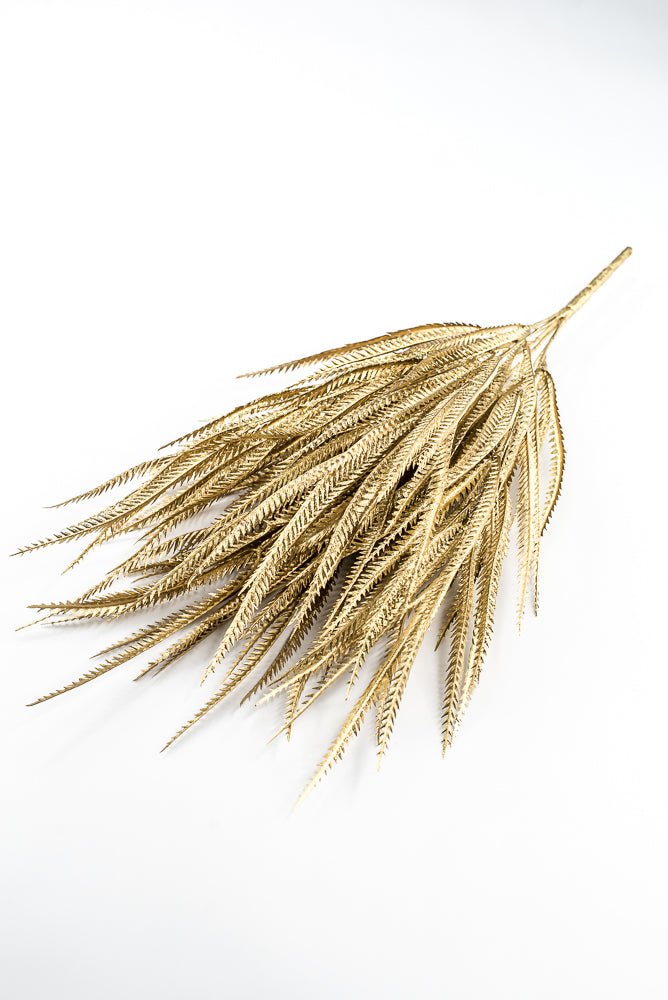 Artificial, Gold, Saw Tooth With Glitter Bush - 21" - Greenery MarketArtificial Flora85796-GOLD