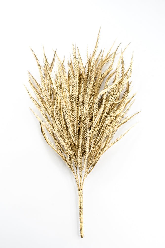 Artificial, Gold, Saw Tooth With Glitter Bush - 21" - Greenery MarketArtificial Flora85796-GOLD