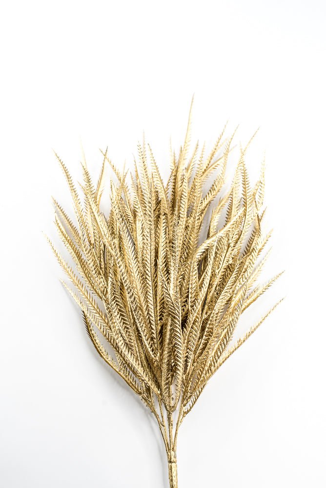 Artificial, Gold, Saw Tooth With Glitter Bush - 21" - Greenery MarketArtificial Flora85796-GOLD
