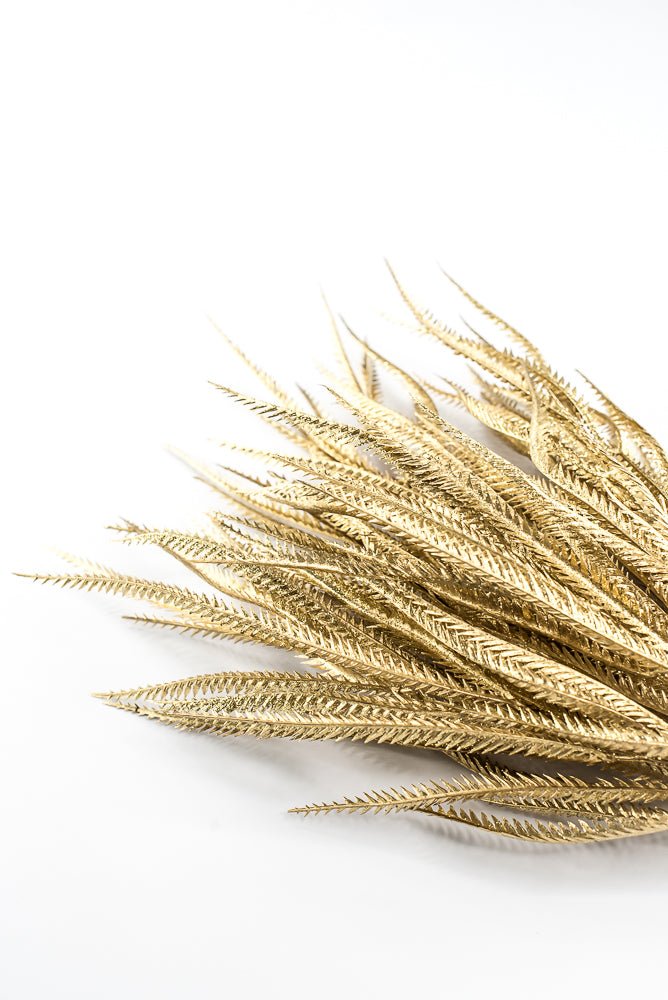 Artificial, Gold, Saw Tooth With Glitter Bush - 21" - Greenery MarketArtificial Flora85796-GOLD