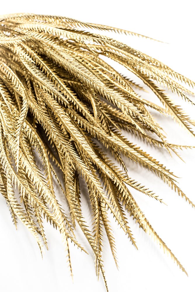Artificial, Gold, Saw Tooth With Glitter Bush - 21" - Greenery MarketArtificial Flora85796-GOLD