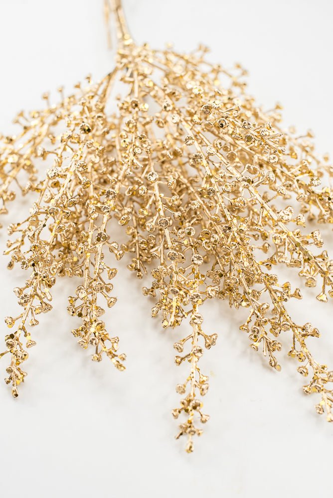 Artificial Gold Sequin & Glitter Baby's Breath Bundle - 20" - Greenery MarketArtificial FloraXG1212-GO