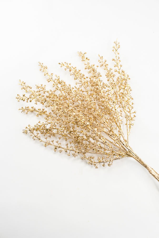 Artificial Gold Sequin & Glitter Baby's Breath Bundle - 20" - Greenery MarketArtificial FloraXG1212-GO
