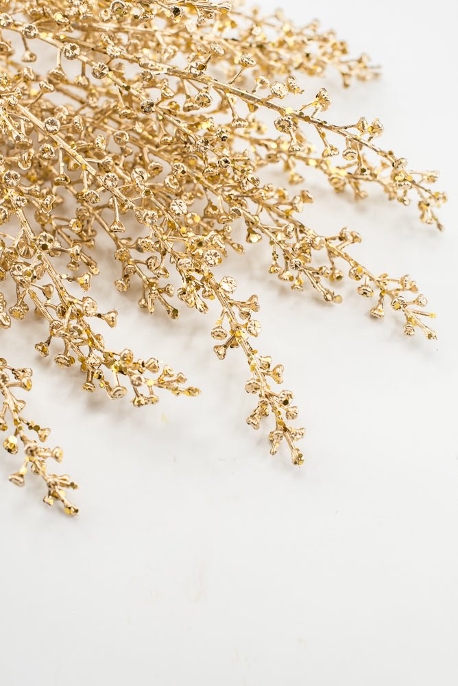 Artificial Gold Sequin & Glitter Baby's Breath Bundle - 20" - Greenery MarketArtificial FloraXG1212-GO