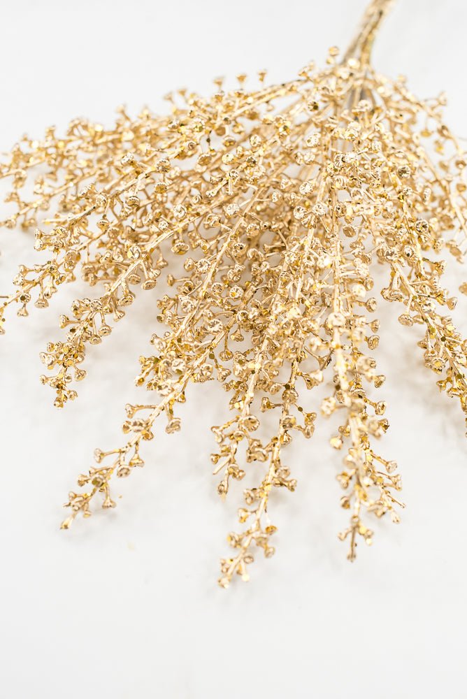 Artificial Gold Sequin & Glitter Baby's Breath Bundle - 20" - Greenery MarketArtificial FloraXG1212-GO