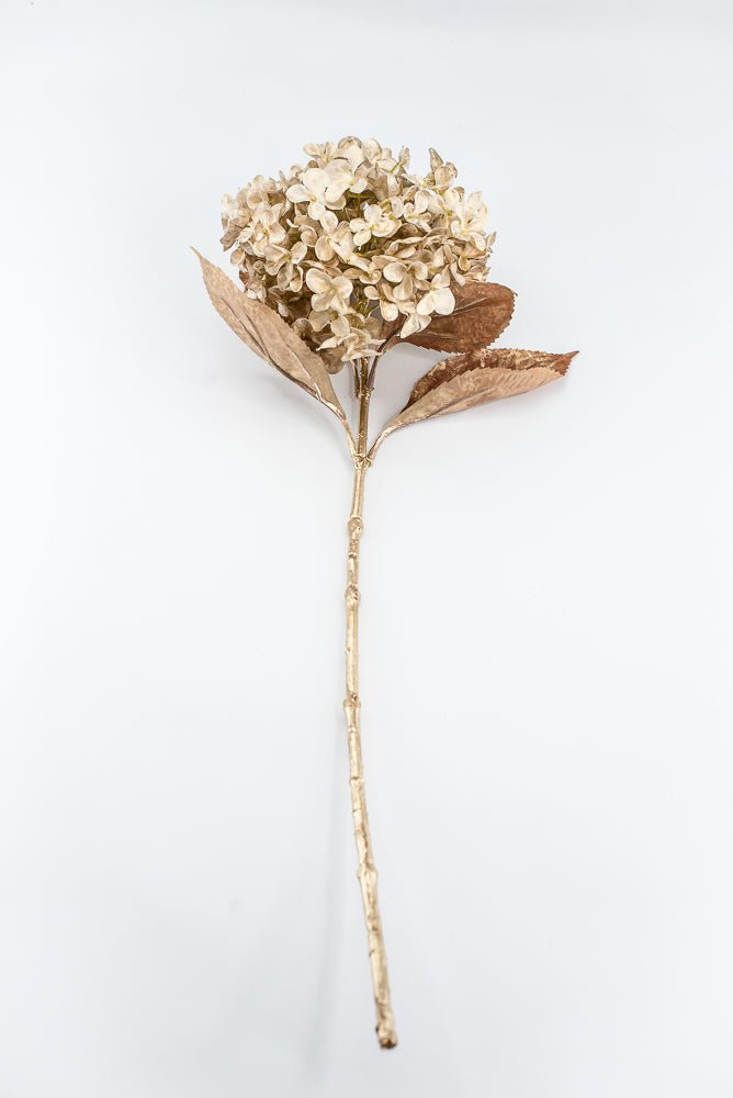 Artificial Gold Single Hydrangea Stem - 27" - Greenery MarketArtificial Flora85984-GOLD