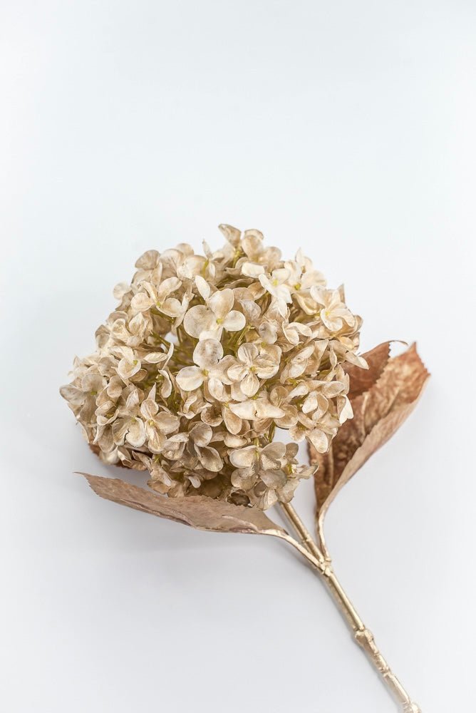 Artificial Gold Single Hydrangea Stem - 27" - Greenery MarketArtificial Flora85984-GOLD