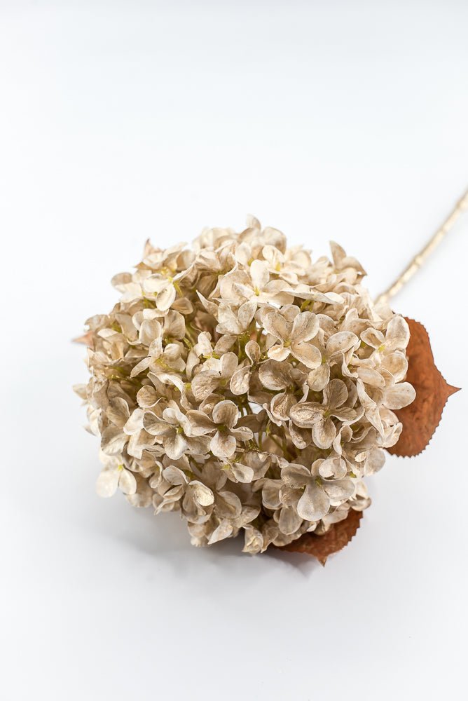 Artificial Gold Single Hydrangea Stem - 27" - Greenery MarketArtificial Flora85984-GOLD