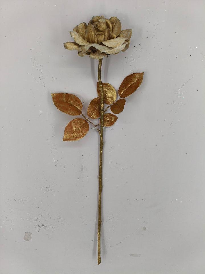 Artificial Gold Single Rose Stem - 23" - Greenery MarketArtificial Flora85986-GOLD