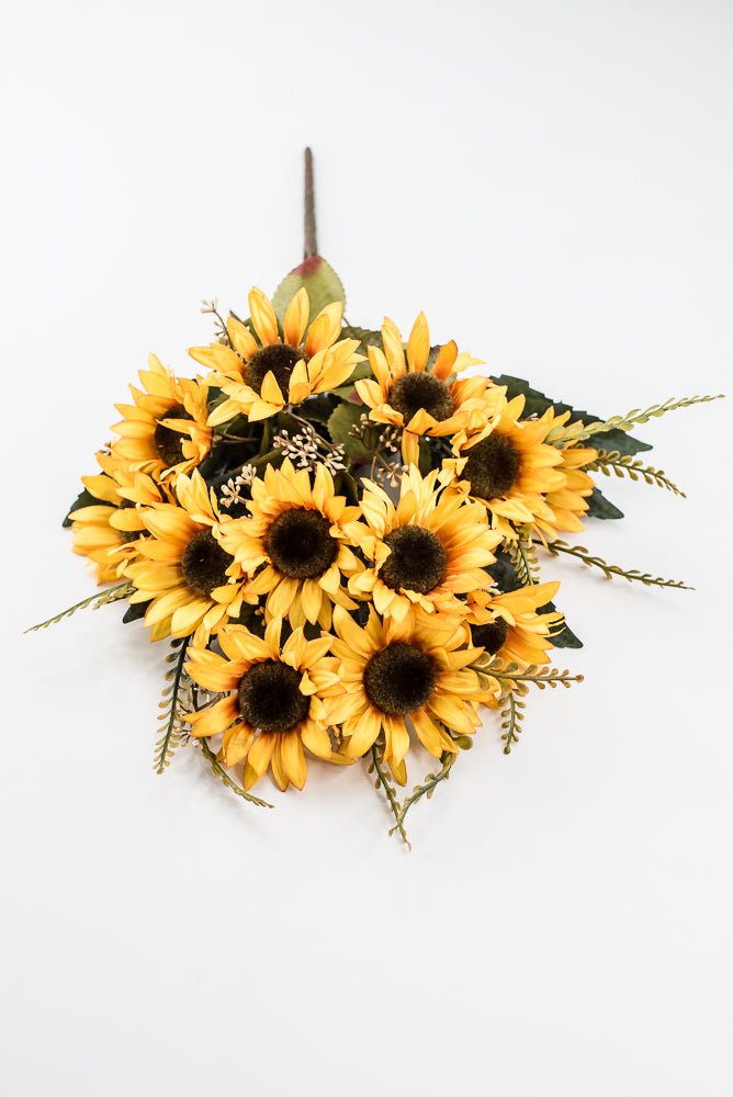 Artificial Gold & Yellow Sunflower Bush - 19" - Greenery Market57525GDYW
