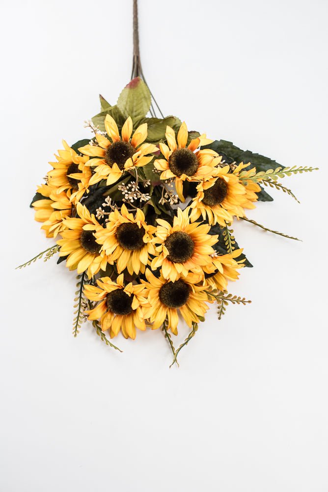 Artificial Gold & Yellow Sunflower Bush - 19" - Greenery Market57525GDYW