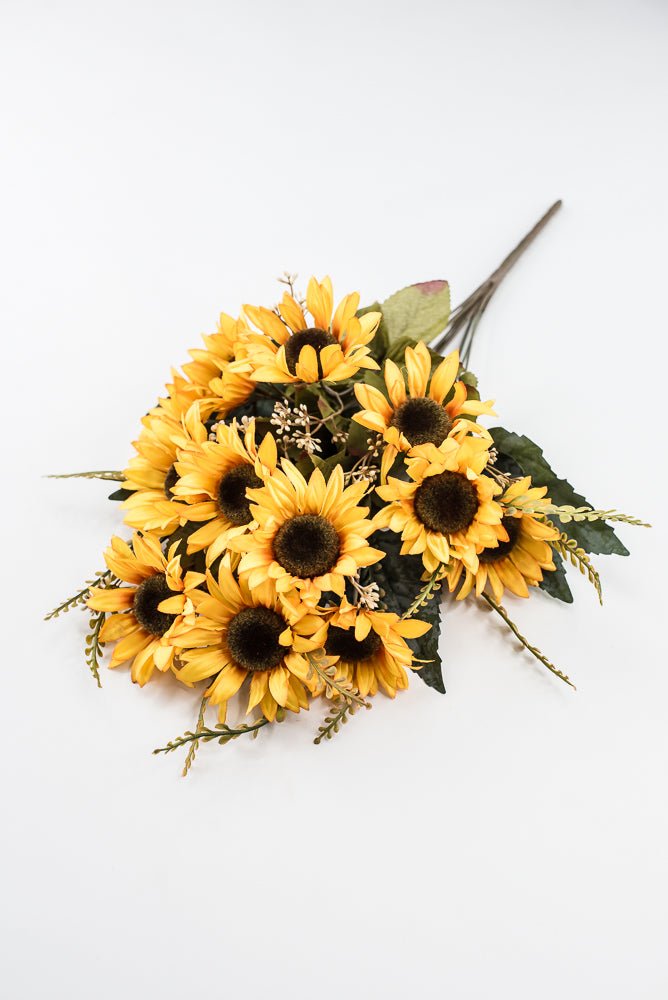 Artificial Gold & Yellow Sunflower Bush - 19" - Greenery Market57525GDYW