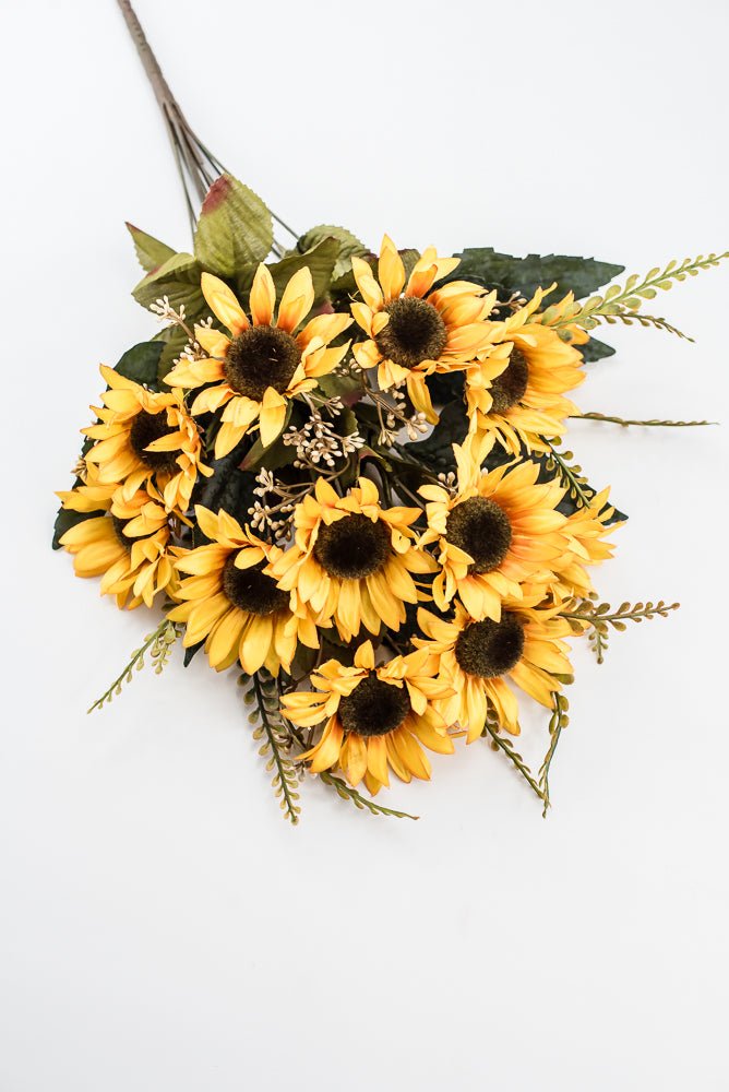 Artificial Gold & Yellow Sunflower Bush - 19" - Greenery Market57525GDYW