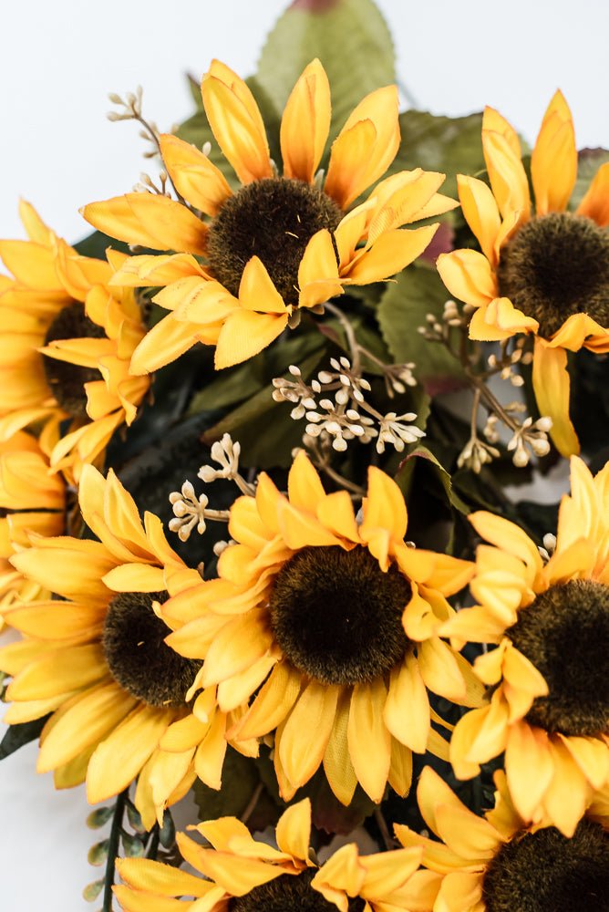 Artificial Gold & Yellow Sunflower Bush - 19" - Greenery Market57525GDYW