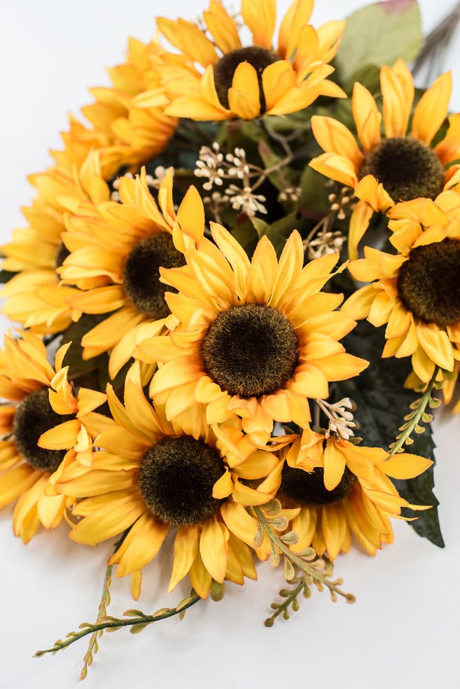 Artificial Gold & Yellow Sunflower Bush - 19" - Greenery Market57525GDYW