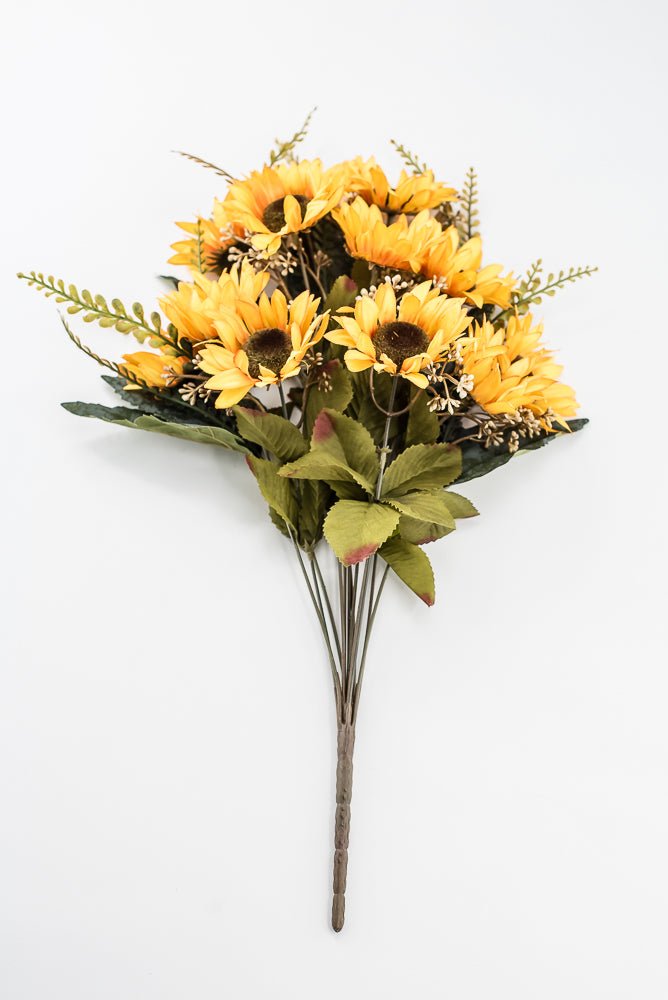 Artificial Gold & Yellow Sunflower Bush - 19" - Greenery Market57525GDYW