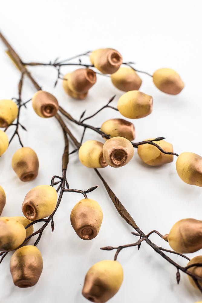Artificial Golden Copper Wired Berry Spray - 30" - Greenery MarketArtificial Flowers276634