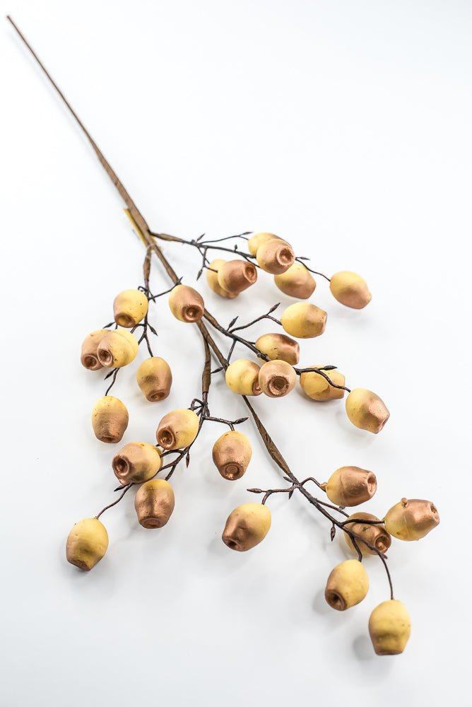 Artificial Golden Copper Wired Berry Spray - 30" - Greenery MarketArtificial Flowers276634