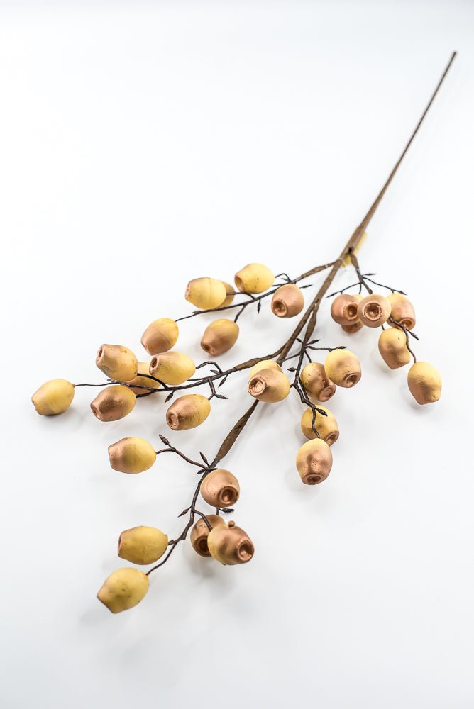 Artificial Golden Copper Wired Berry Spray - 30" - Greenery MarketArtificial Flowers276634